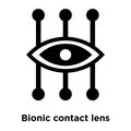 Bionic contact lens icon vector isolated on white background, lo