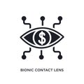 bionic contact lens isolated icon. simple element illustration from crowdfunding concept icons. bionic contact lens editable logo Royalty Free Stock Photo