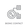 Bionic contact lens linear icon. Modern outline Bionic contact l