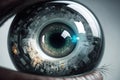 bionic eye or contact lens that displays digital information