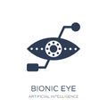 Bionic eye icon. Trendy flat vector Bionic eye icon on white bac Royalty Free Stock Photo