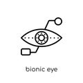 Bionic eye icon. Trendy modern flat linear vector Bionic eye ico Royalty Free Stock Photo