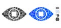 Bionic Eye Lens Composition Icon of Spheric Items