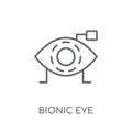 Bionic eye linear icon. Modern outline Bionic eye logo concept o