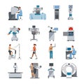 Bionic Icons With Surgical And Diagnostic Equipment Royalty Free Stock Photo