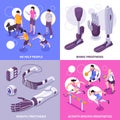 Bionic Prosthesis Isometric Concept Royalty Free Stock Photo