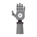 Bionic robot hand technology Vector illustration