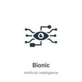 Bionic vector icon on white background. Flat vector bionic icon symbol sign from modern augmented reality collection for mobile