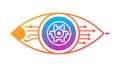 Bionic Vision Retina Scan Vector Icon, vector design Generative AI Royalty Free Stock Photo