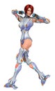Bionic woman dancing Royalty Free Stock Photo