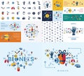 Bionics and artificial intelligence icon set