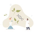 Biopharmaceutical as medicament synthesized from biological sources.flat vector illustration