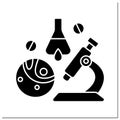 Biopharmaceutical industry glyph icon