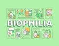 Biophilia word concepts banner Royalty Free Stock Photo