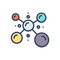 Color illustration icon for Biophysics, physicist and biosensors