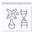 Biophysics line icon Royalty Free Stock Photo