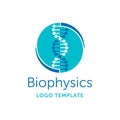 Biophysics logo template Royalty Free Stock Photo