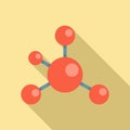 Biophysics molecule icon, flat style