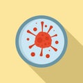 Biophysics virus icon, flat style Royalty Free Stock Photo