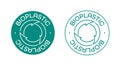 Bioplastic round green sign