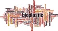 Bioplastic word cloud Royalty Free Stock Photo
