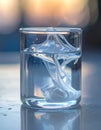 Biopolymer Dissolving in Laboratory Glassware Royalty Free Stock Photo