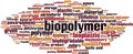 Biopolymer word cloud Royalty Free Stock Photo