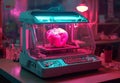 Bioprint 3D - the concept of printing organs for transplants using 3D printers Royalty Free Stock Photo