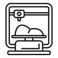 Bioprinting organ icon outline vector. Liver organ