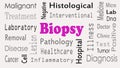 Biopsy concept word cloud on white background