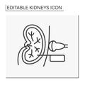 Biopsy line icon Royalty Free Stock Photo