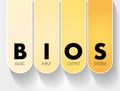 BIOS - Basic Input Output System acronym, technology concept background Royalty Free Stock Photo