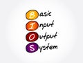 BIOS - Basic Input Output System acronym, technology concept background