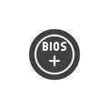 Bios battery icon vector
