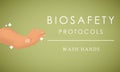 Biosafety protocols poster Royalty Free Stock Photo