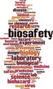 Biosafety word cloud Royalty Free Stock Photo
