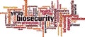 Biosecurity word cloud Royalty Free Stock Photo