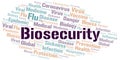 Biosecurity word cloud on white background Royalty Free Stock Photo