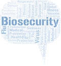 Biosecurity word cloud on white background Royalty Free Stock Photo