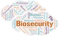 Biosecurity word cloud on white background