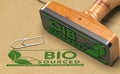 Biosourced Materials Label. Bio based Products