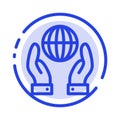 Biosphere, Conservation, Energy, Power Blue Dotted Line Line Icon