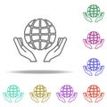 biosphere conservation outline icon. Elements of Ecology in multi color style icons. Simple icon for websites, web design, mobile Royalty Free Stock Photo