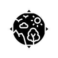 biosphere ecosystem glyph icon vector illustration