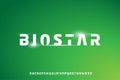 Biostar, uppercase bold font. futuristic modern space Royalty Free Stock Photo