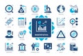 Biostatistics solid icon set