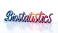 Biostatistics text in colorful gradient with reflective surface highlighting the concept Royalty Free Stock Photo