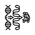 biosynthesis biochemistry line icon vector illustration