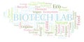 Biotech Lab word cloud.