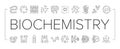 biotechnology chemistry science icons set vector Royalty Free Stock Photo